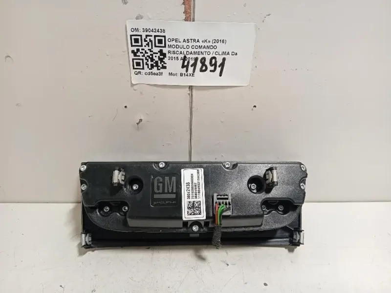 Modulo Comando Riscaldamento Clima 39042438 Opel Astra K 2016