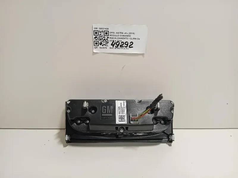 Modulo Comando Riscaldamento Clima 39021426 Opel Astra K 2016
