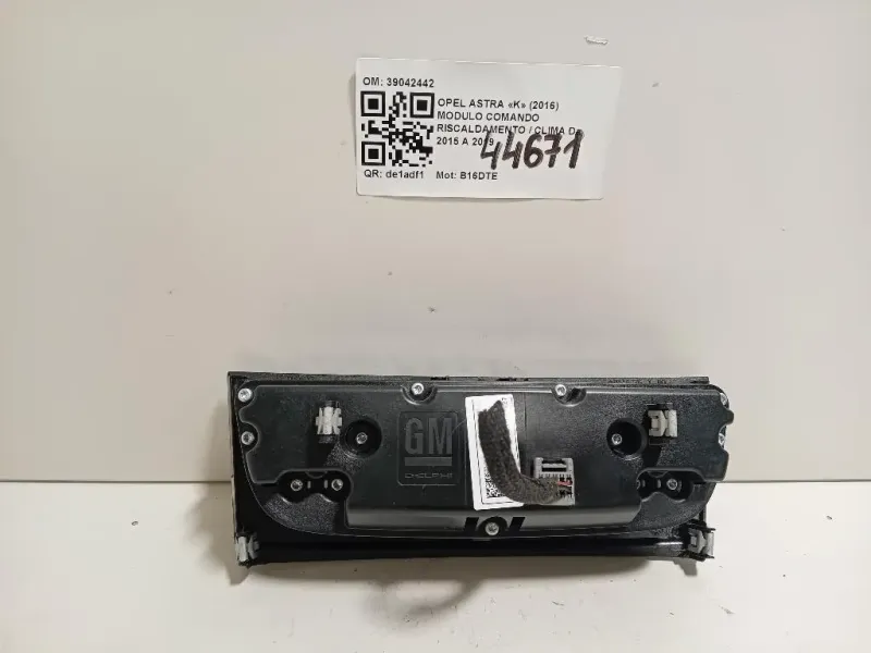 Modulo Comando Riscaldamento Clima 39042442 Opel Astra K 2016