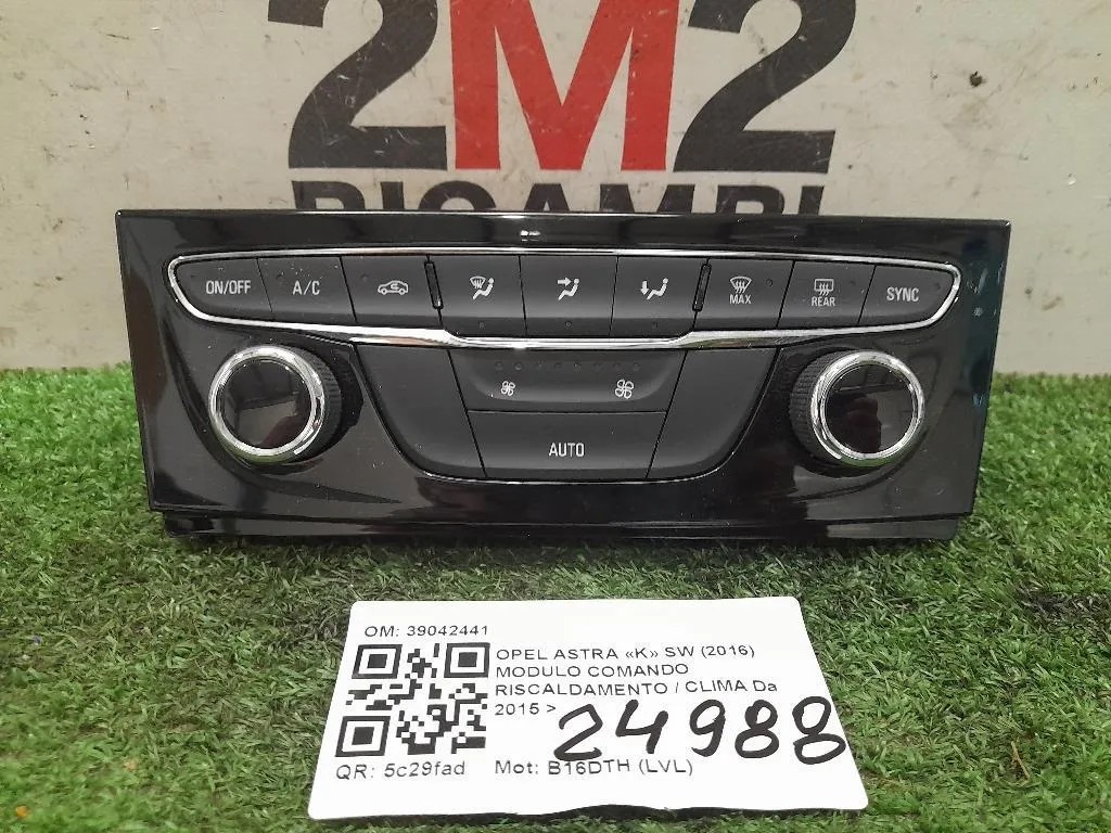 Modulo Comando Riscaldamento Clima 39042441 Opel Astra K SW 2016