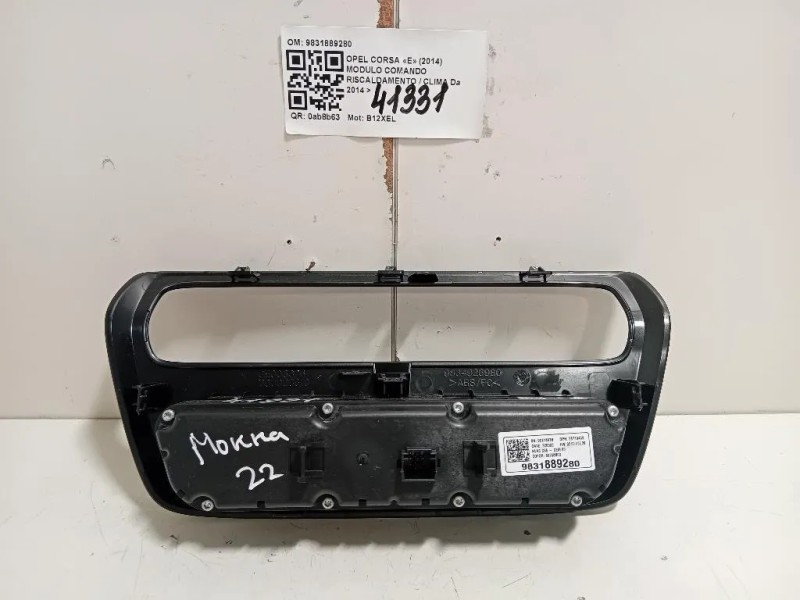 Modulo Comando Riscaldamento Clima 9831889280 Opel Corsa E 2014