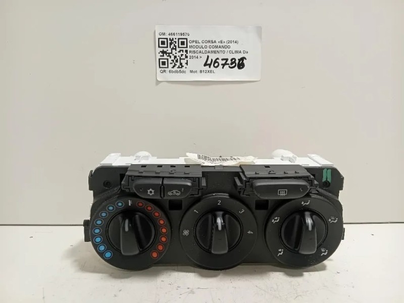 Modulo Comando Riscaldamento Clima 466119570 Opel Corsa E 2014