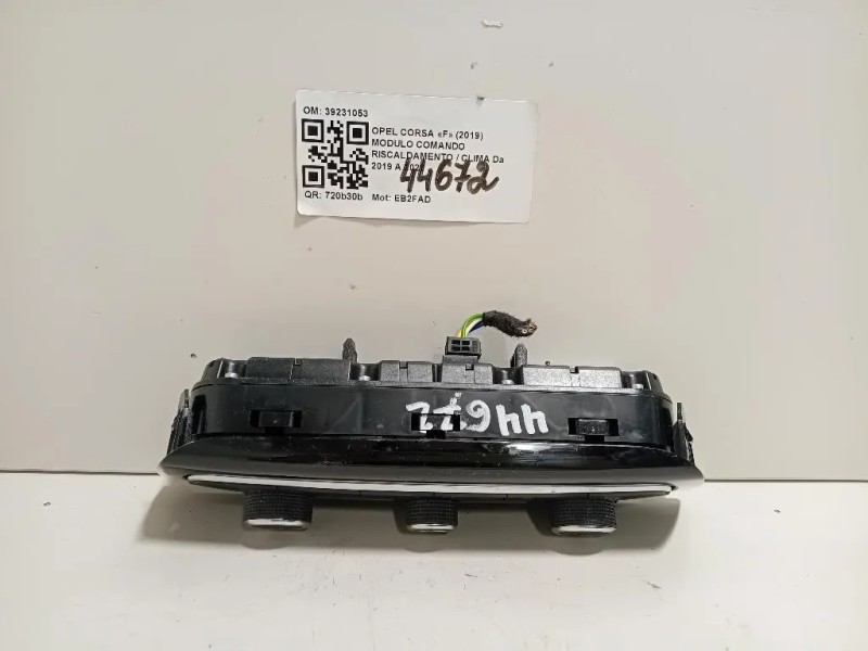 Modulo Comando Riscaldamento Clima 39231053 Opel Corsa F 2019