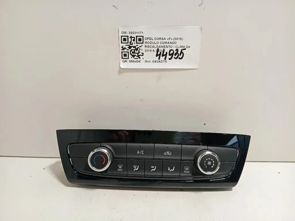 Modulo Comando Riscaldamento Clima 39231171 Opel Corsa F 2019