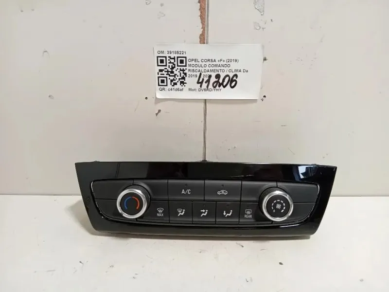 Modulo Comando Riscaldamento Clima 39185221 Opel Corsa F 2019