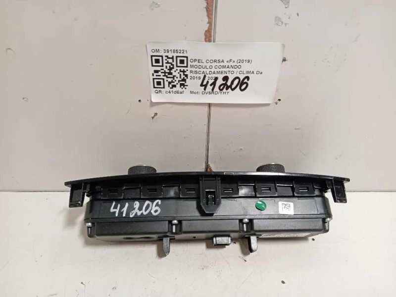 Modulo Comando Riscaldamento Clima 39185221 Opel Corsa F 2019