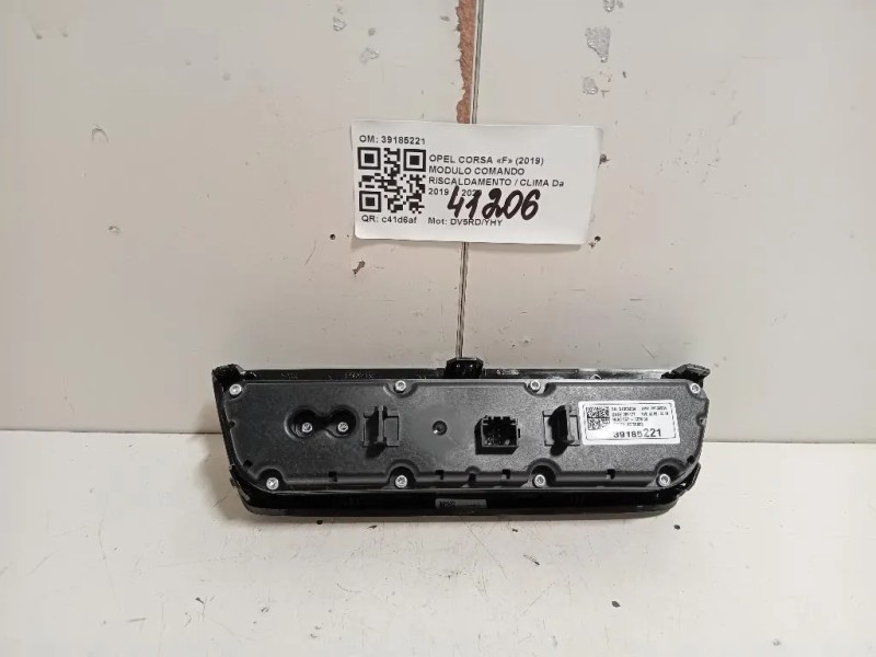 Modulo Comando Riscaldamento Clima 39185221 Opel Corsa F 2019