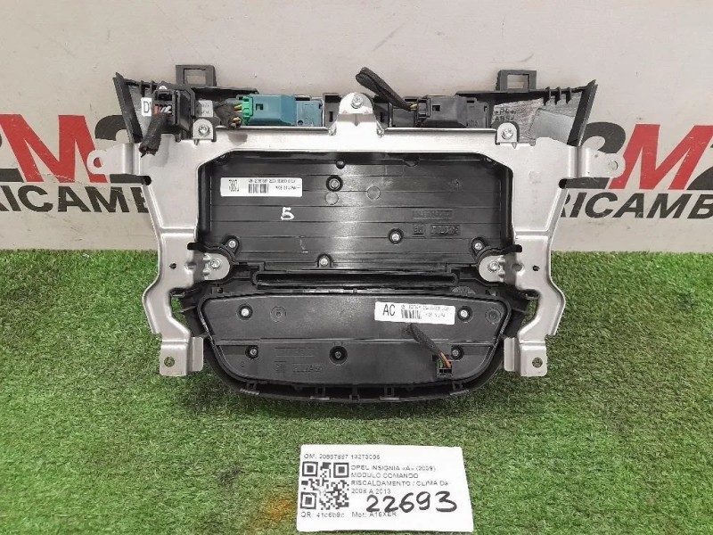 Modulo Comando Riscaldamento Clima 20997887 13273095 Opel Insignia A 2009