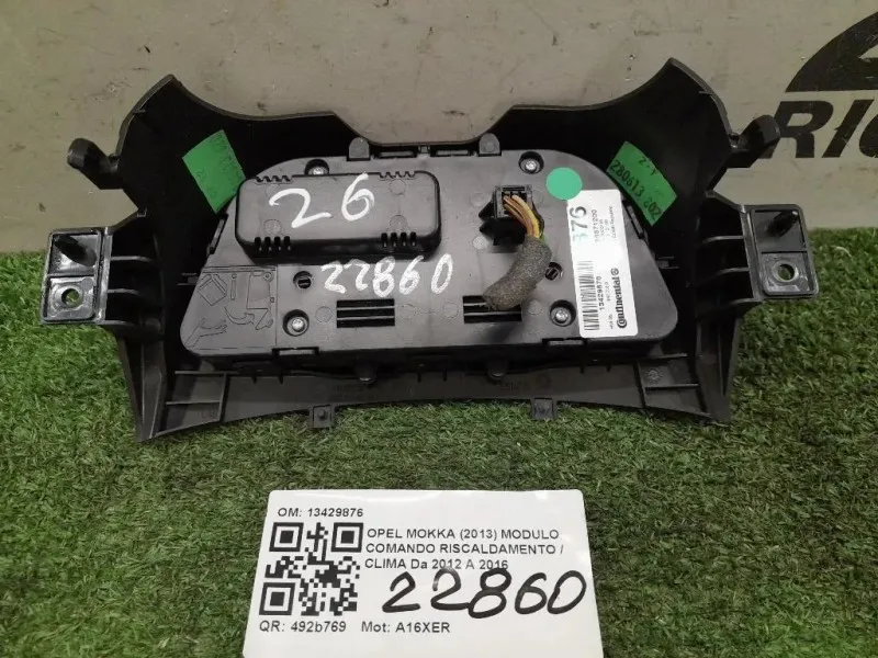 Modulo Comando Riscaldamento Clima 13429876 Opel Mokka 2013