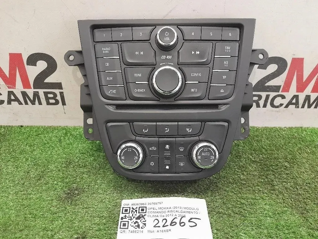 Modulo Comando Riscaldamento Clima 95363963 20765757 Opel Mokka 2013