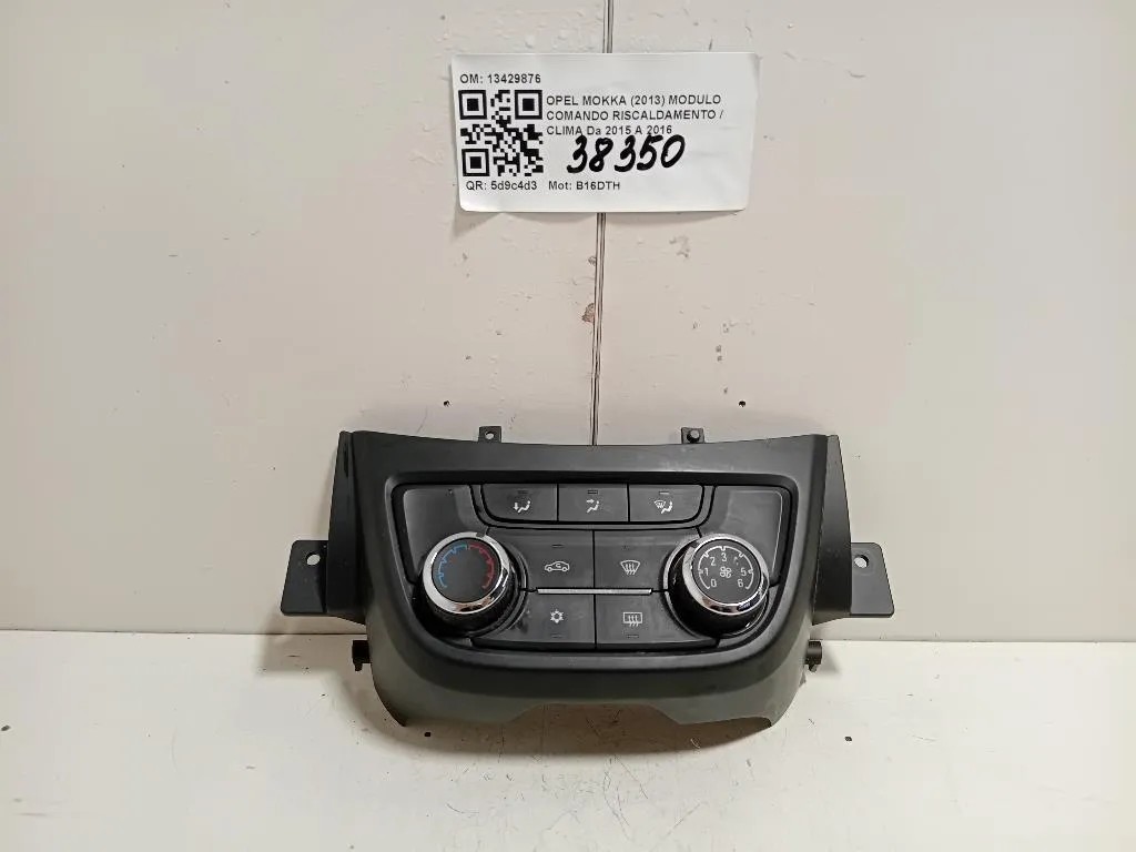 Modulo Comando Riscaldamento Clima 13429876 Opel Mokka 2013