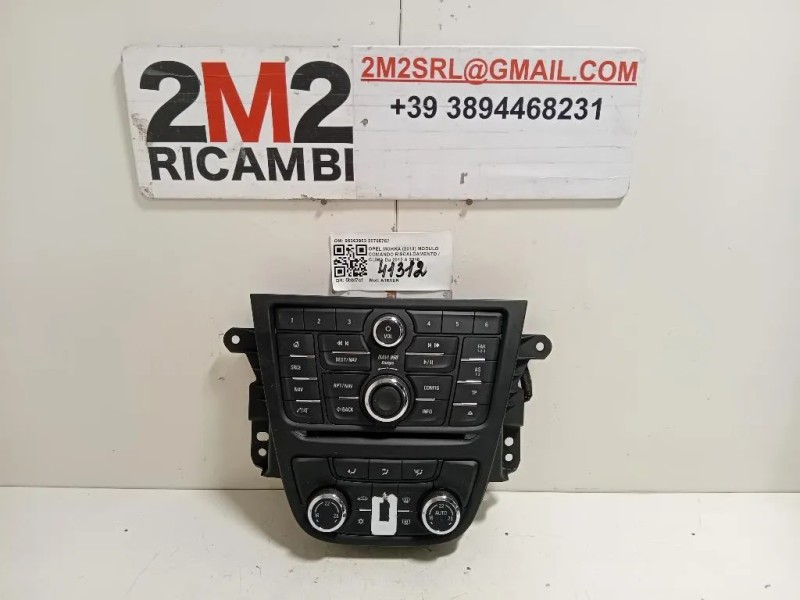Modulo Comando Riscaldamento Clima 95363963 20765757 Opel Mokka 2013