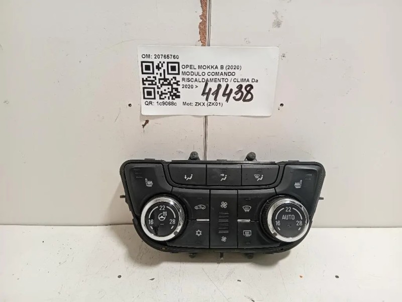 Modulo Comando Riscaldamento Clima 20765760 Opel Mokka B 2020