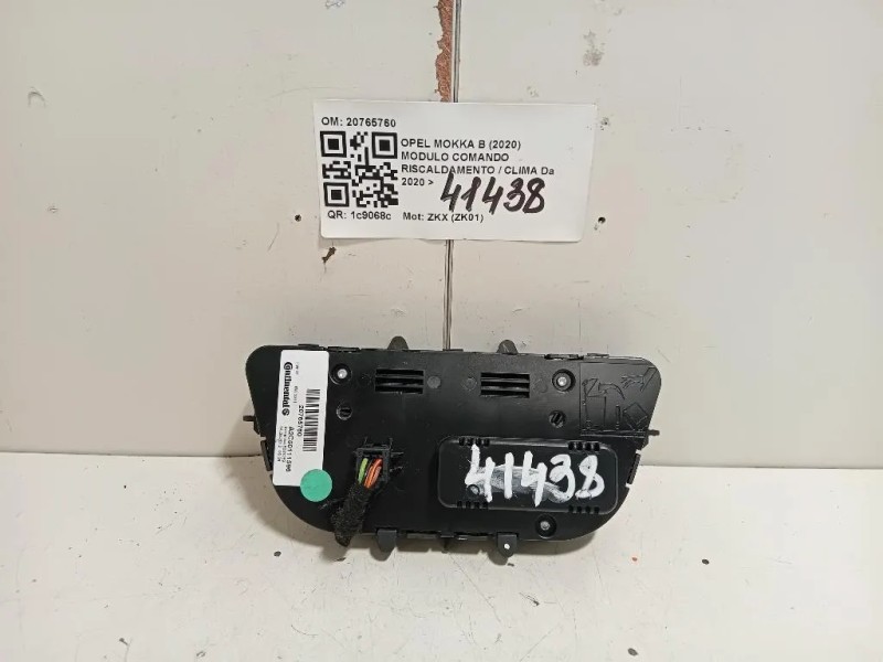 Modulo Comando Riscaldamento Clima 20765760 Opel Mokka B 2020