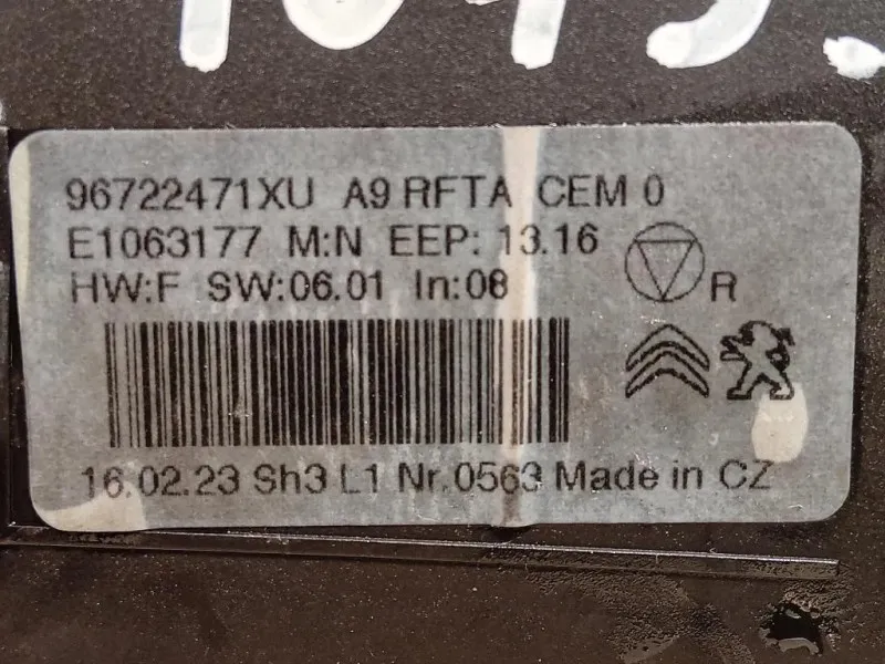 Modulo Comando Riscaldamento Clima 96722471 Peugeot 2008 I 2016