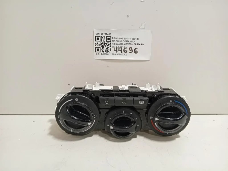 Modulo Comando Riscaldamento Clima 96722483 Peugeot 208 I 2012