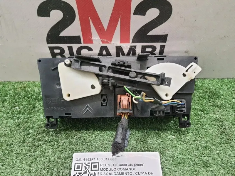 Modulo Comando Riscaldamento Clima 6452P1 400017003 Peugeot 3008 I 2009