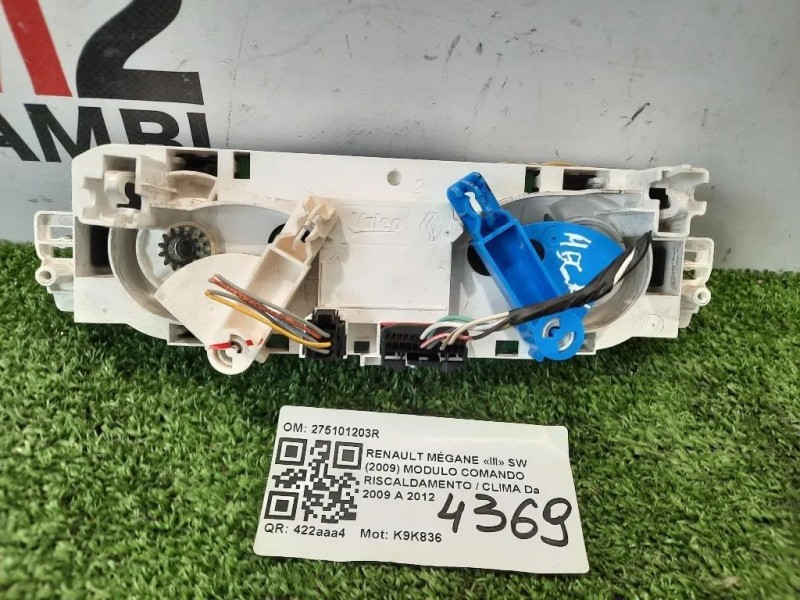 Modulo Comando Riscaldamento Clima 275101203R MODULO CONTROLLO Renault Mégane III SW 2009