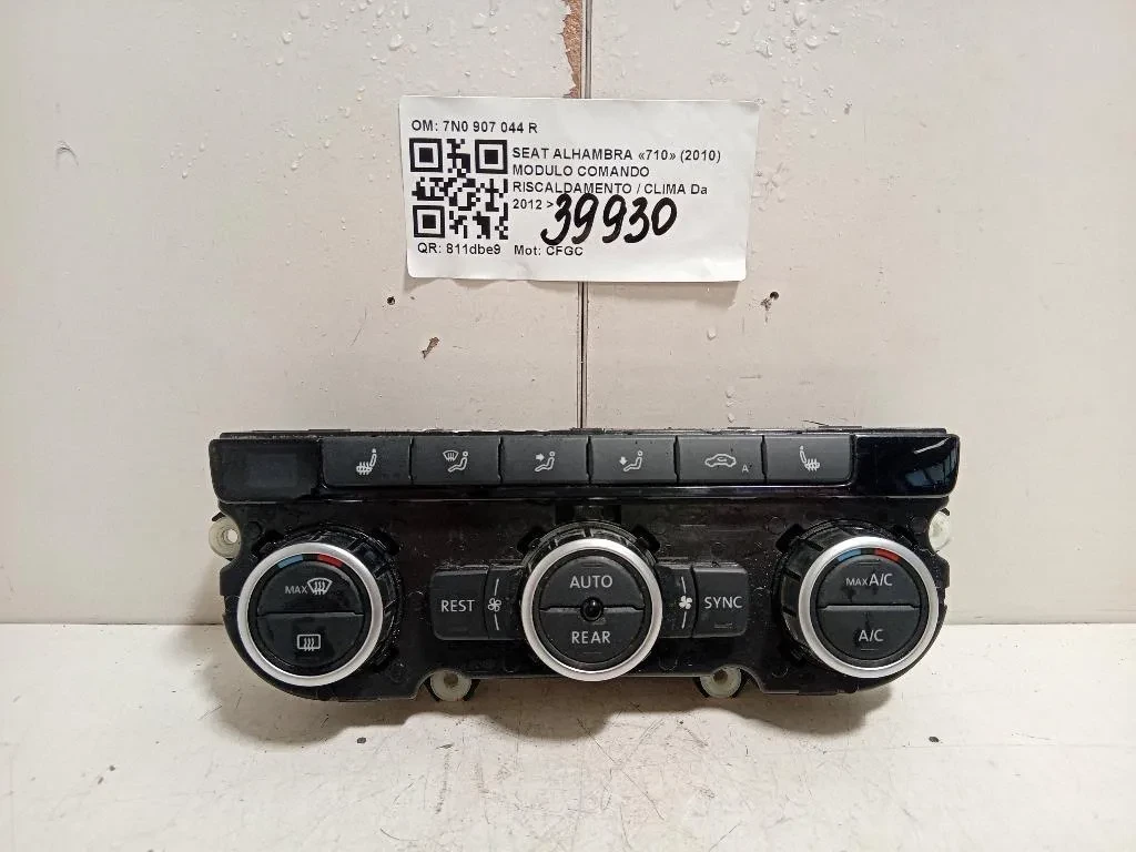 Modulo Comando Riscaldamento Clima 7N0 907 044 R Seat Alhambra 710 2010