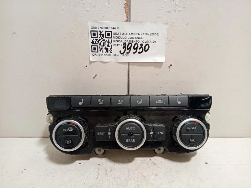 Modulo Comando Riscaldamento Clima 7N0 907 044 R Seat Alhambra 710 2010