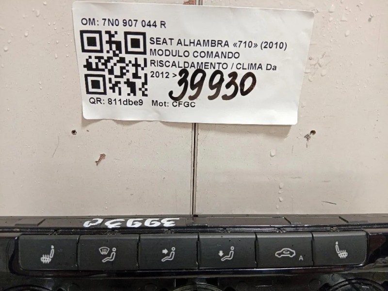 Modulo Comando Riscaldamento Clima 7N0 907 044 R Seat Alhambra 710 2010