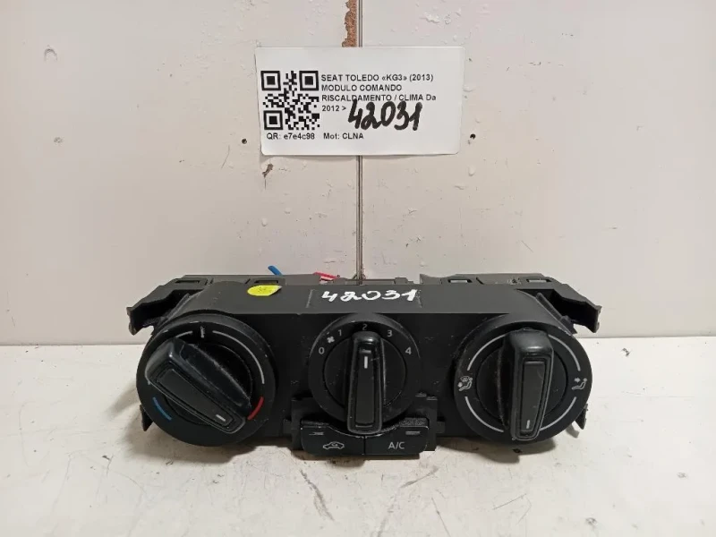 Modulo Comando Riscaldamento Clima 6JA819045B9B9 Seat Toledo KG3 2013