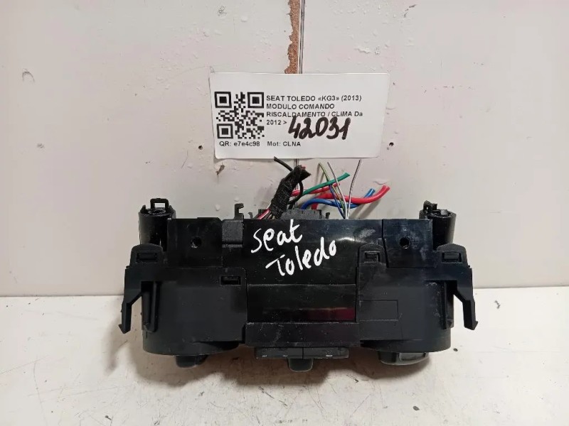 Modulo Comando Riscaldamento Clima 6JA819045B9B9 Seat Toledo KG3 2013