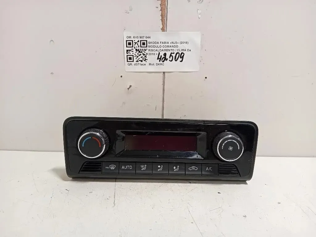 Modulo Comando Riscaldamento Clima 6V0 907 044 Skoda Fabia NJ3 2018