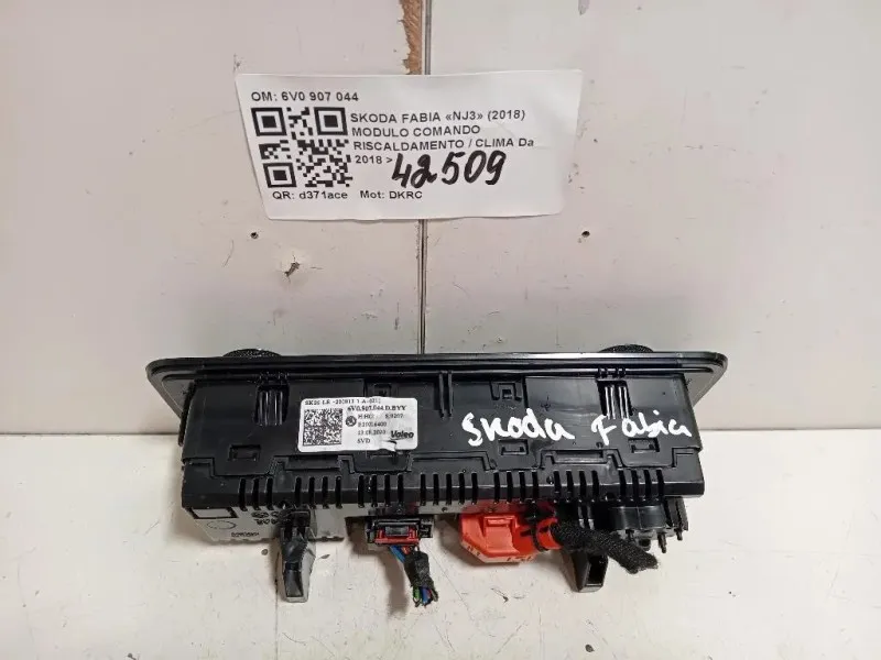 Modulo Comando Riscaldamento Clima 6V0 907 044 Skoda Fabia NJ3 2018