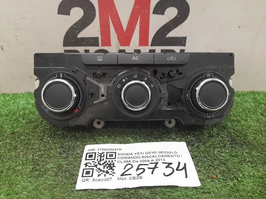 Modulo Comando Riscaldamento Clima 3T0820047R Skoda YETI 2010