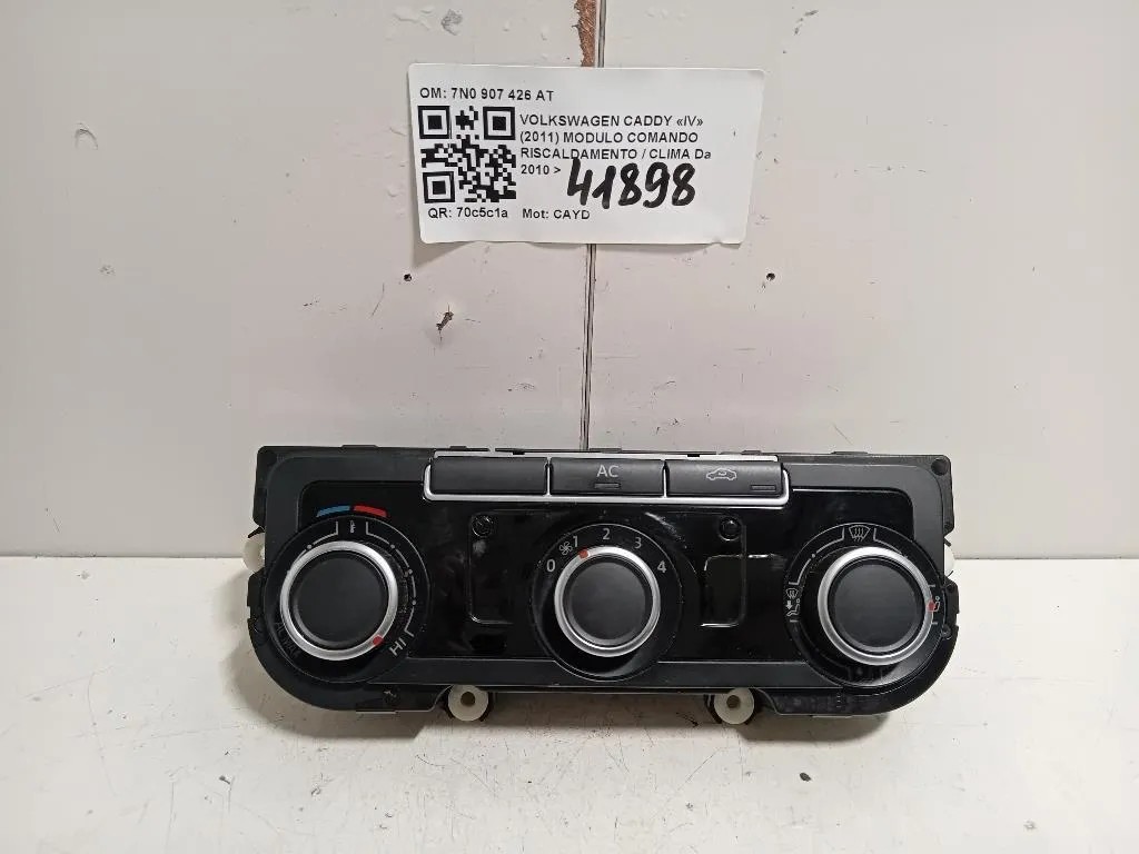 Modulo Comando Riscaldamento Clima 7N0 907 426 AT Volkswagen Caddy IV 2011