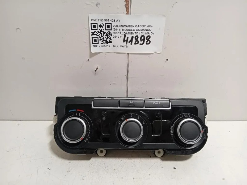 Modulo Comando Riscaldamento Clima 7N0 907 426 AT Volkswagen Caddy IV 2011