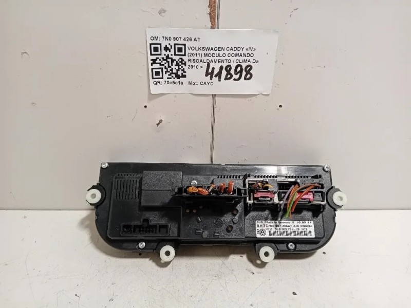 Modulo Comando Riscaldamento Clima 7N0 907 426 AT Volkswagen Caddy IV 2011