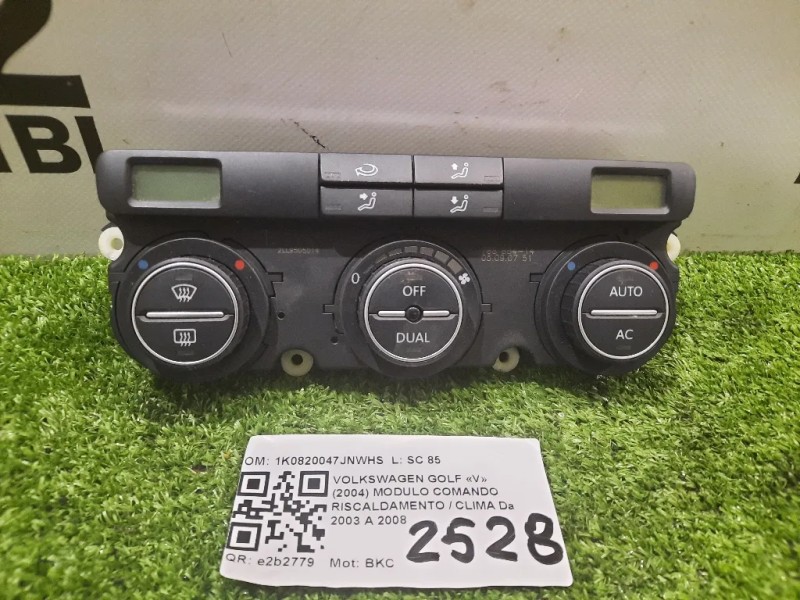 Modulo Comando Riscaldamento Clima 1K0820047JNWHS Volkswagen GOLF V 2004