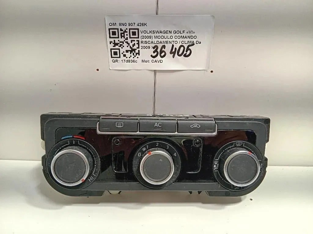 Modulo Comando Riscaldamento Clima 7N0907426K Volkswagen GOLF VI 2009