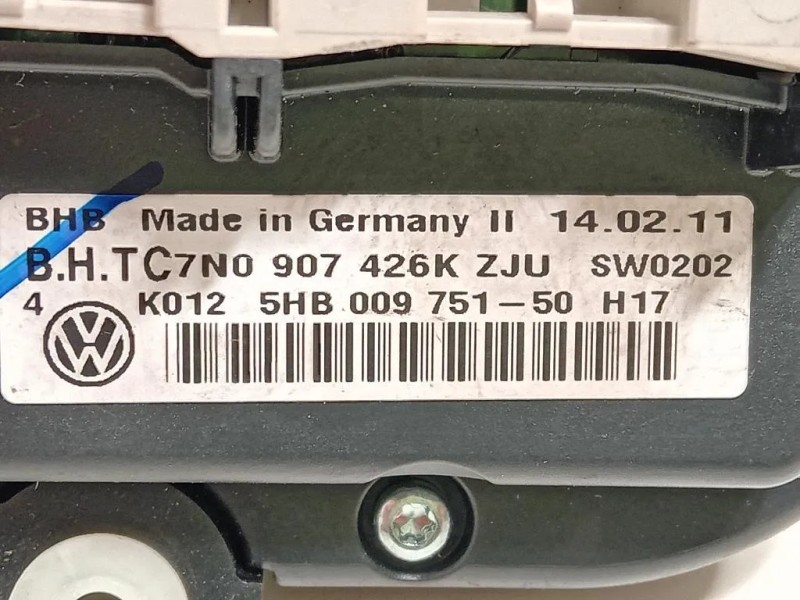 Modulo Comando Riscaldamento Clima 7N0907426K Volkswagen GOLF VI 2009