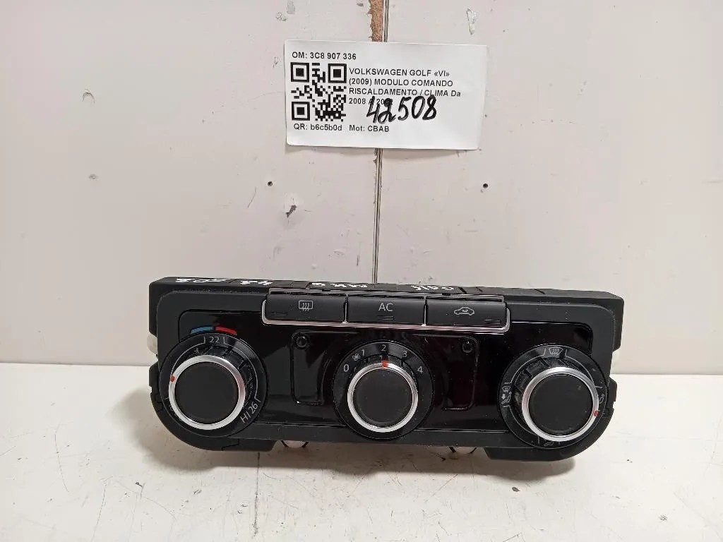 Modulo Comando Riscaldamento Clima 3C8907336 5HB009751 Volkswagen GOLF VI 2009