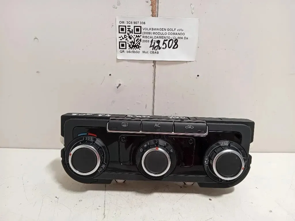 Modulo Comando Riscaldamento Clima 3C8907336 5HB009751 Volkswagen GOLF VI 2009