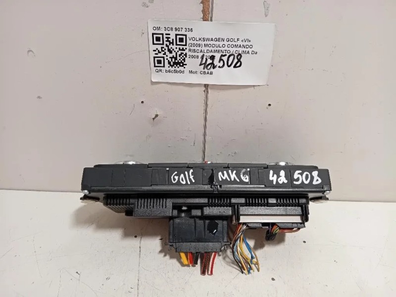 Modulo Comando Riscaldamento Clima 3C8907336 5HB009751 Volkswagen GOLF VI 2009