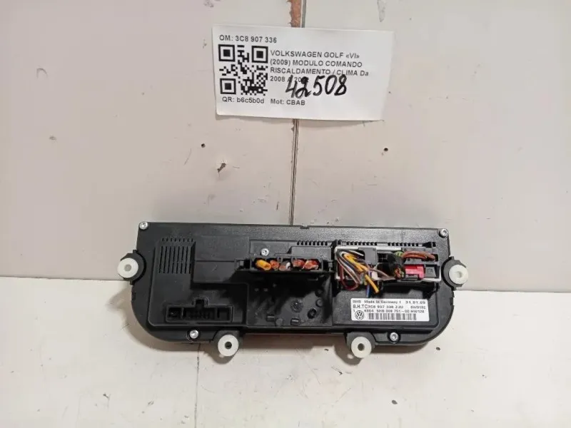 Modulo Comando Riscaldamento Clima 3C8907336 5HB009751 Volkswagen GOLF VI 2009