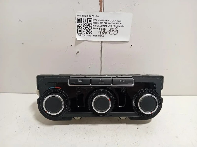 Modulo Comando Riscaldamento Clima 5HB 009 751-50 Volkswagen GOLF VI 2009