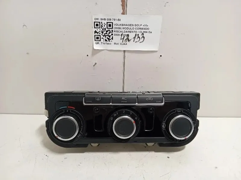 Modulo Comando Riscaldamento Clima 5HB 009 751-50 Volkswagen GOLF VI 2009