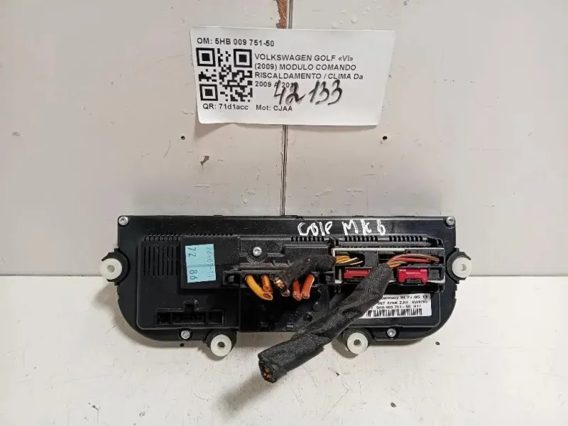 Modulo Comando Riscaldamento Clima 5HB 009 751-50 Volkswagen GOLF VI 2009