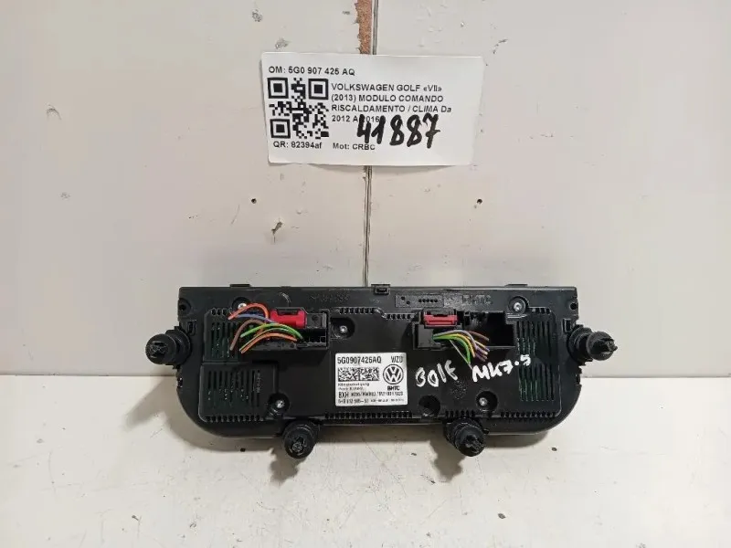 Modulo Comando Riscaldamento Clima 5G0907425AQ 5HB012665-50 Volkswagen GOLF VII 2013