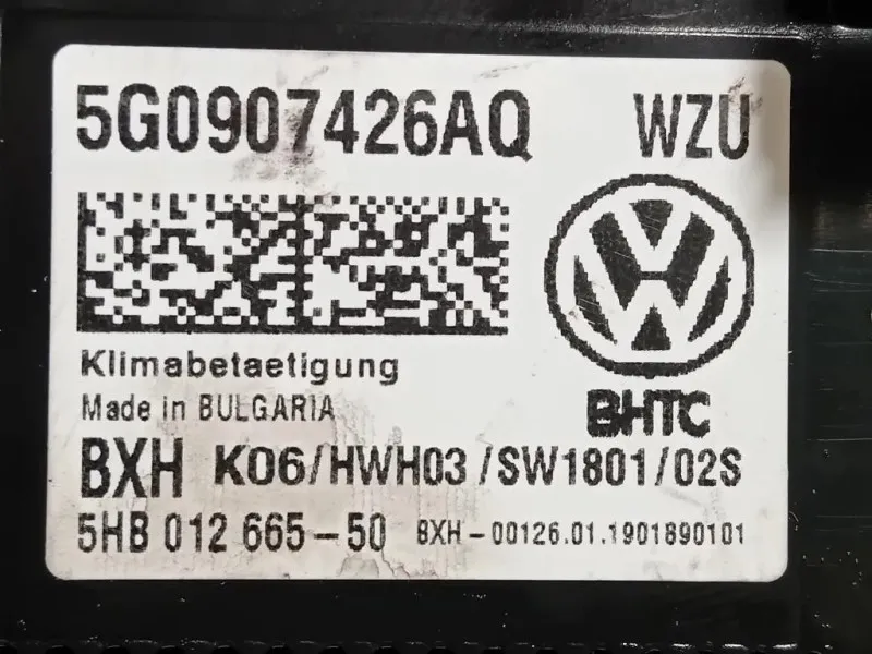 Modulo Comando Riscaldamento Clima 5G0907425AQ 5HB012665-50 Volkswagen GOLF VII 2013