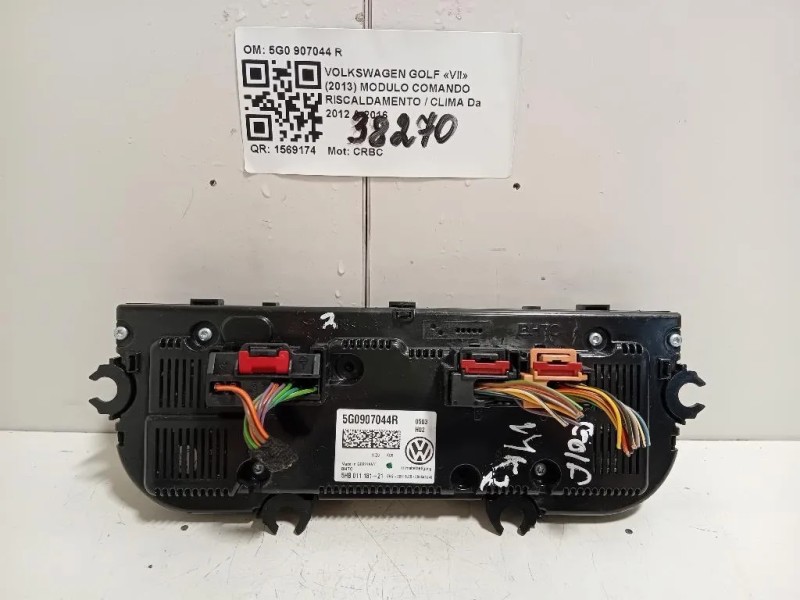 Modulo Comando Riscaldamento Clima 5G0 907044 R Volkswagen GOLF VII 2013
