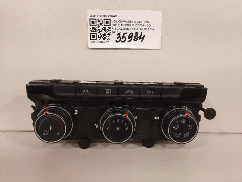 Modulo Comando Riscaldamento Clima 5G0907426AQ Volkswagen GOLF VII 2017