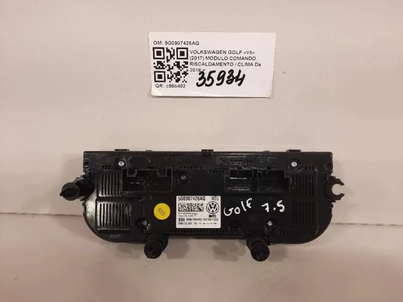 Modulo Comando Riscaldamento Clima 5G0907426AQ Volkswagen GOLF VII 2017
