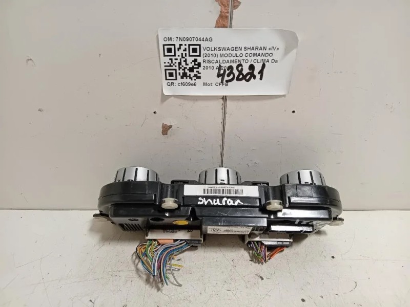 Modulo Comando Riscaldamento Clima 7N0907044AG Volkswagen Sharan IV 2010