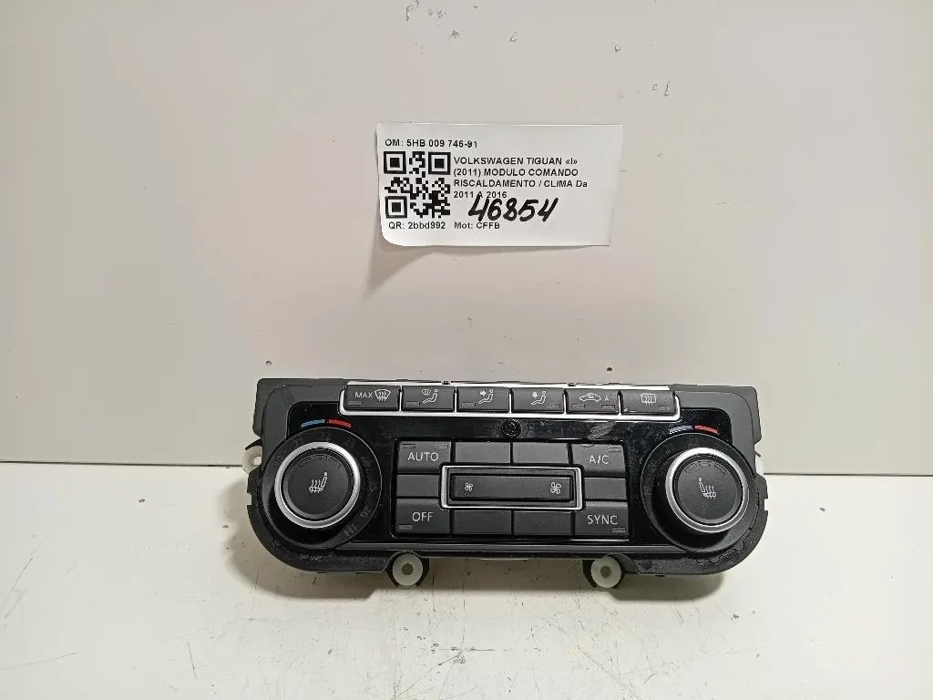Modulo Comando Riscaldamento Clima 5HB 009 746-91 Volkswagen Tiguan I 2011